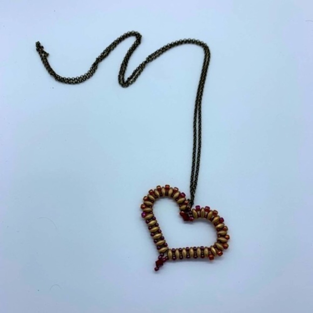 New fashion Jewelry handmade Beaded heart necklace